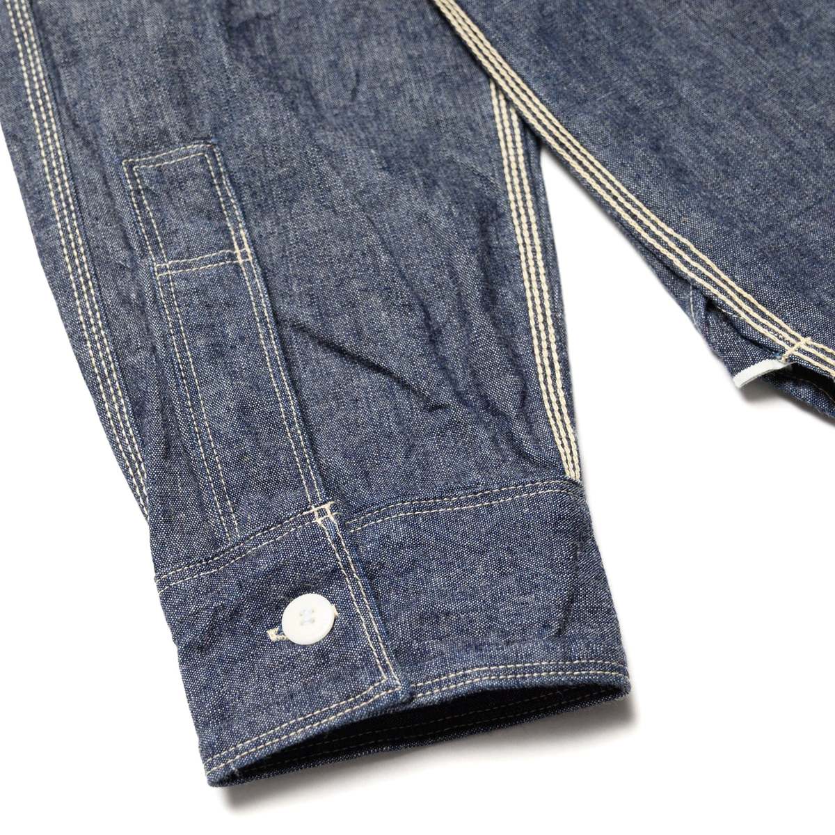 SAMURAI JEANS SJCBS25W Selvedge Chambray Work Shirt - Image 13 of 13