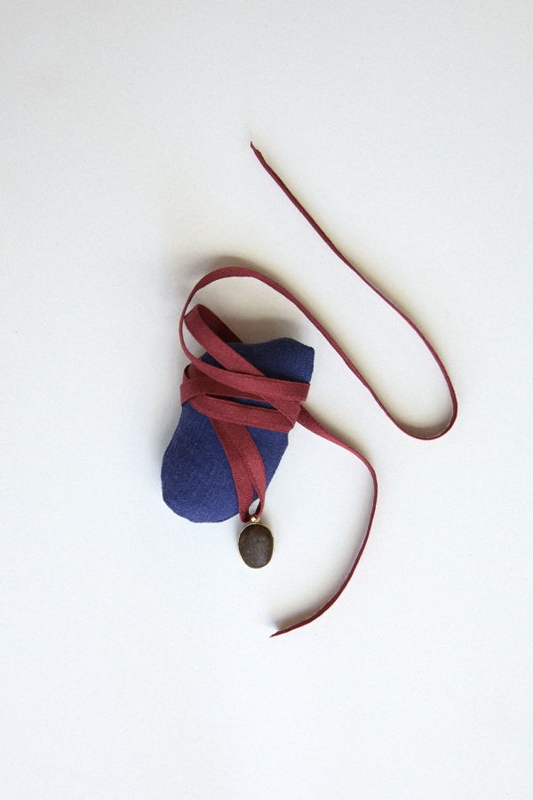 Nathalie Mathoulin Coffee Bean Stone Pendant