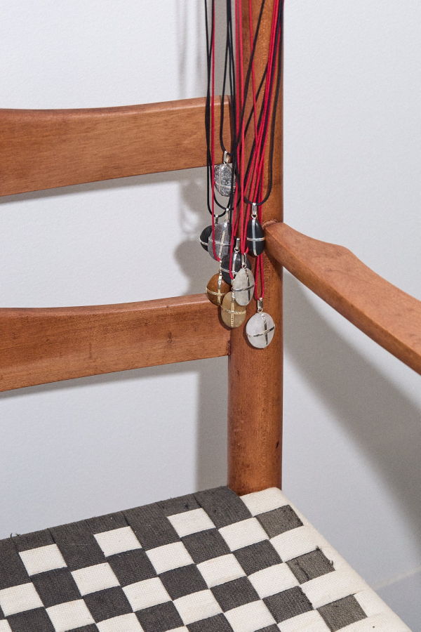 Nathalie Mathoulin Pendant - White Stone/Sterling Silver