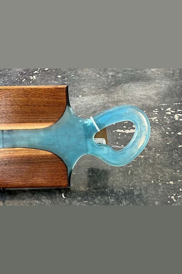 Blue Fig Boards Wood & Resin Cutting Board with Handle