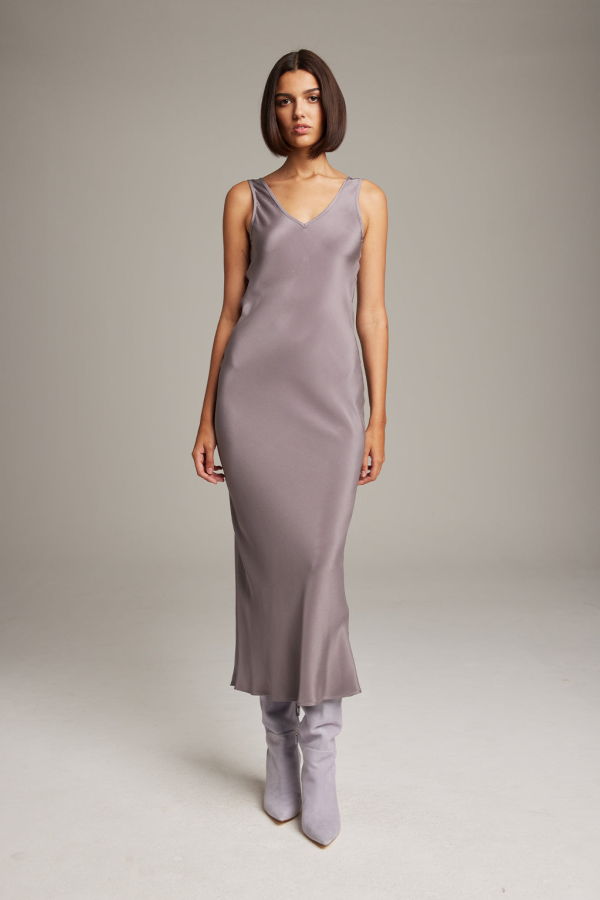 VOZ Opal Double V Slip Dress - Opal