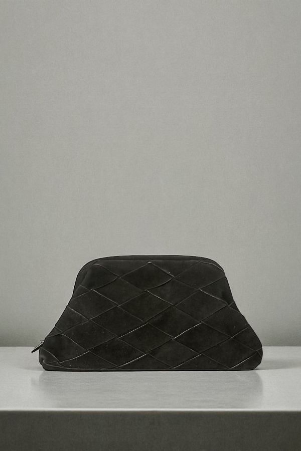 BTB Maylie Suede Clutch - Black