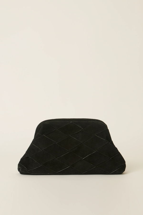 BTB Maylie Suede Clutch - Black