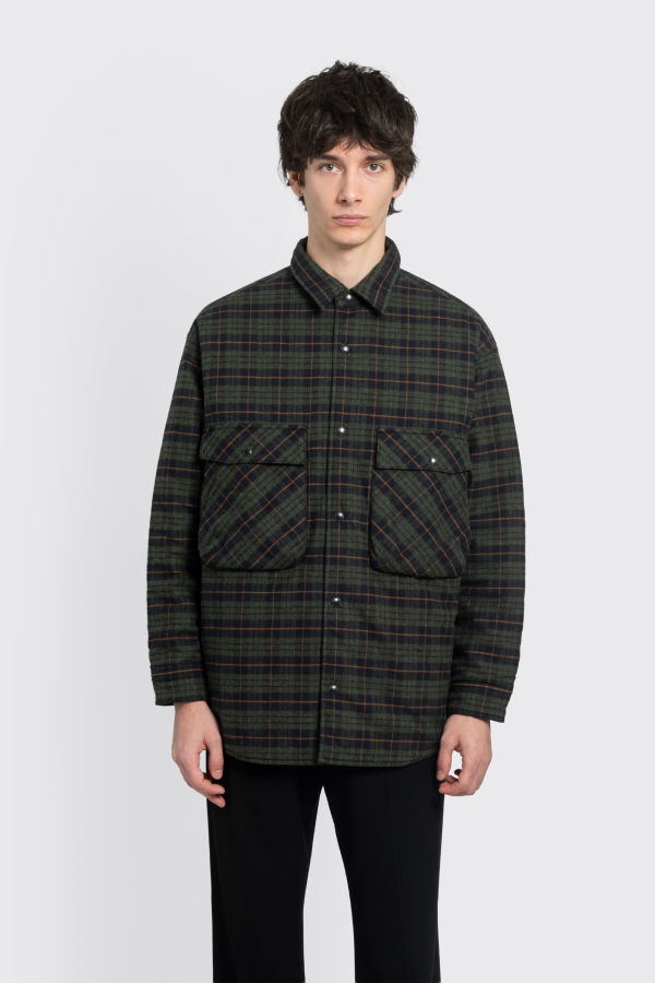 Comme des Garçons Quilted Check Jacket - Green