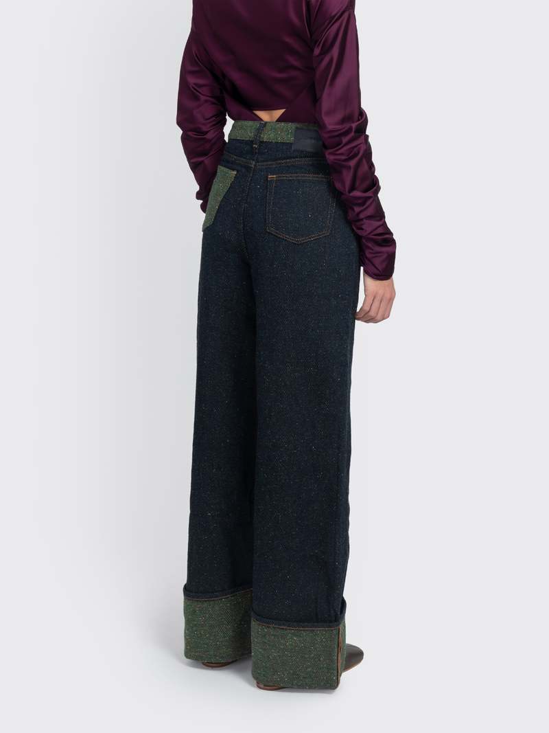 Ganni Twill Denim Baggy Jeans - Phantom