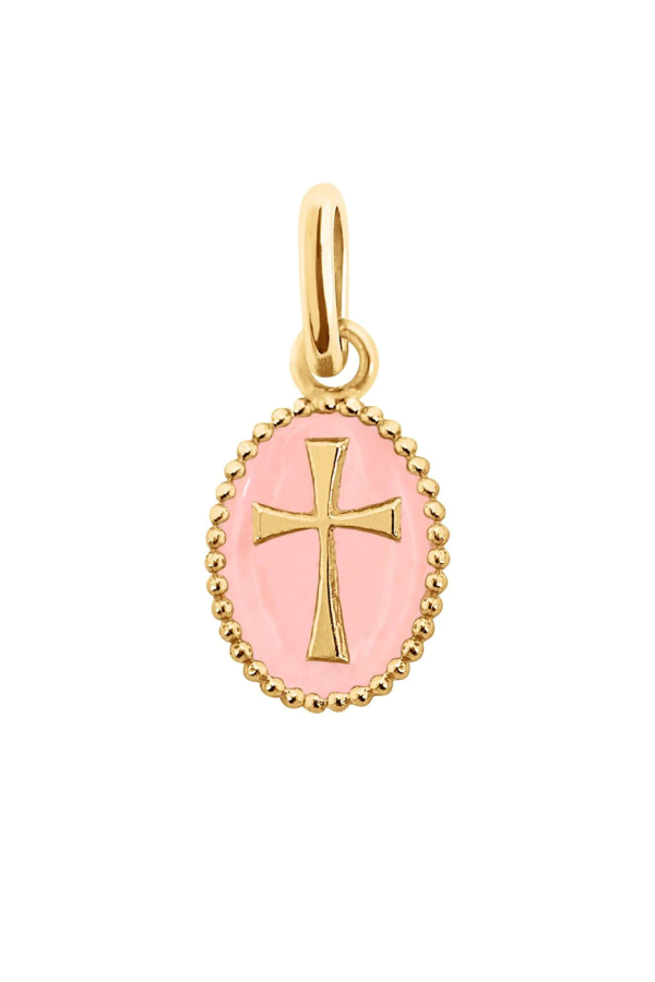 GIGICLOZEAU Resin Cross Pendant - Baby Pink
