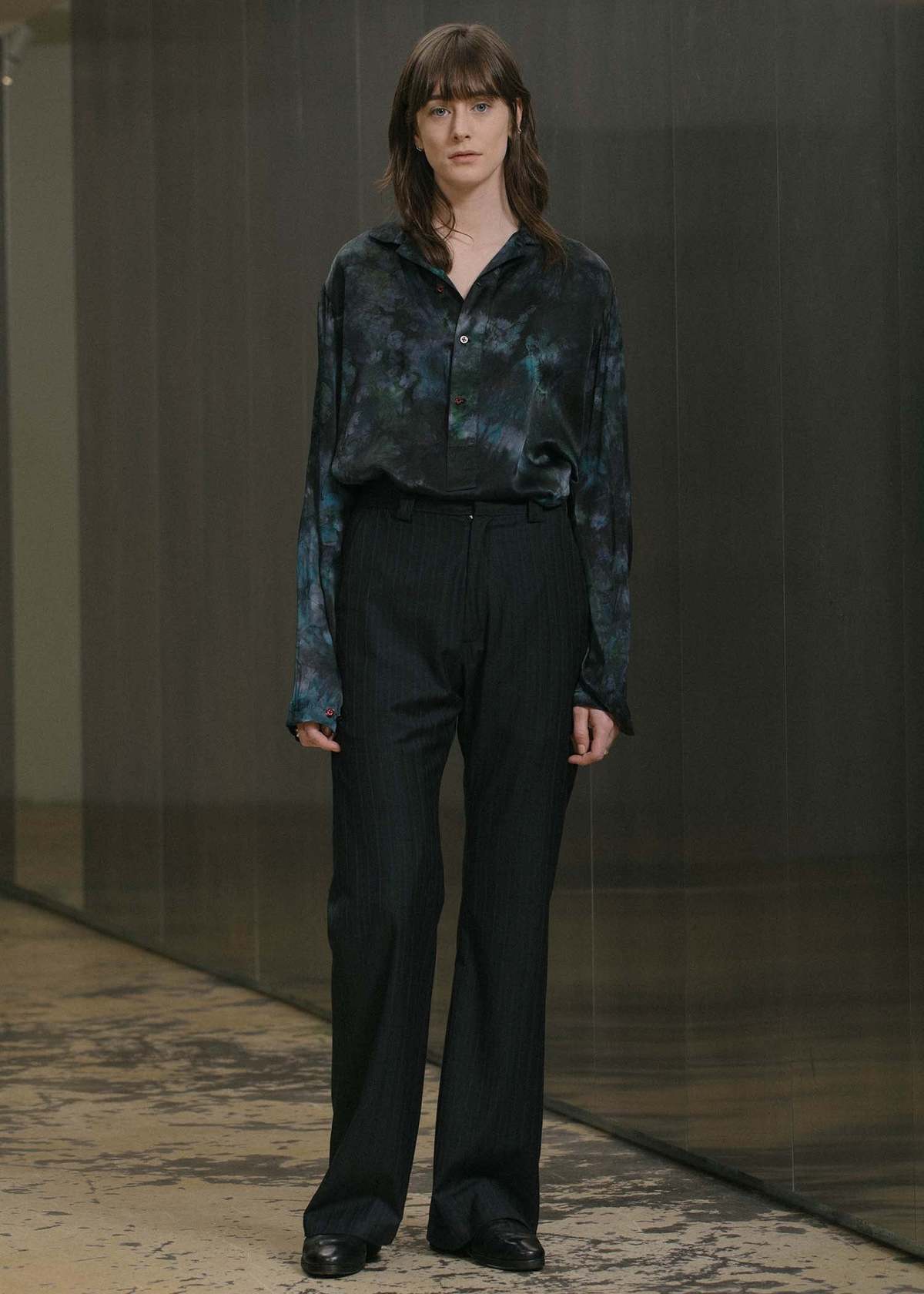 Geoffrey B. Small Navy Pinstripe Trousers - h.w. navy pinstripe - Image 1 of 3