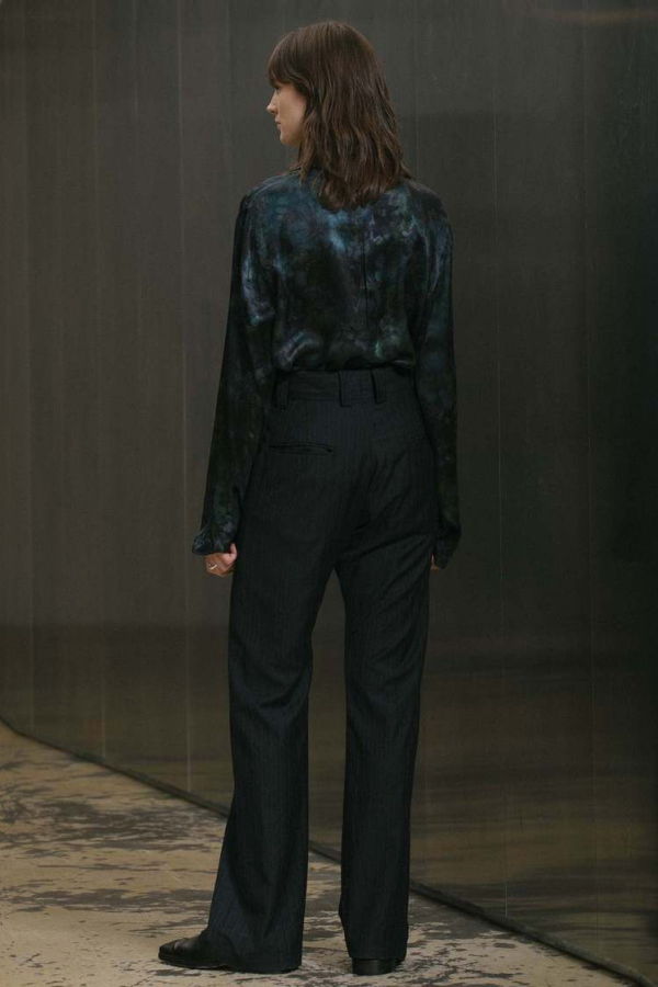 Geoffrey B. Small Navy Pinstripe Trousers - h.w. navy pinstripe