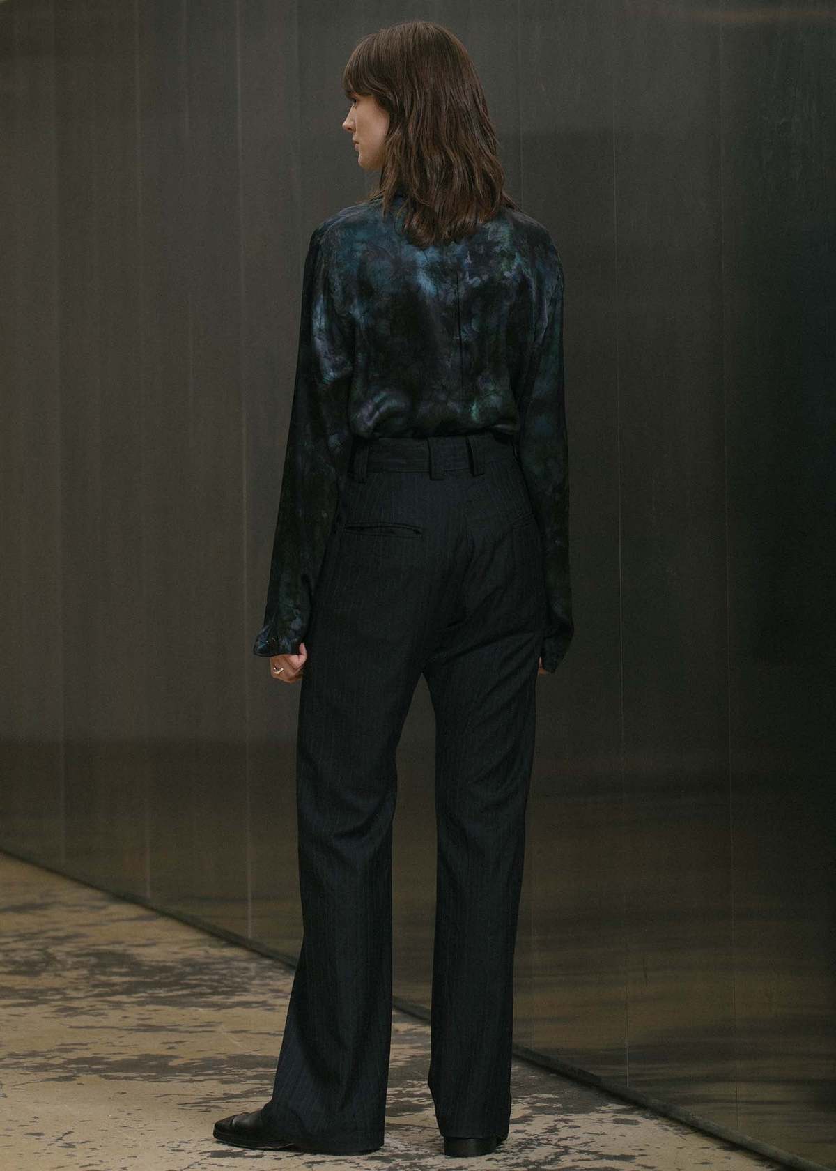 Geoffrey B. Small Navy Pinstripe Trousers - h.w. navy pinstripe - Image 2 of 3