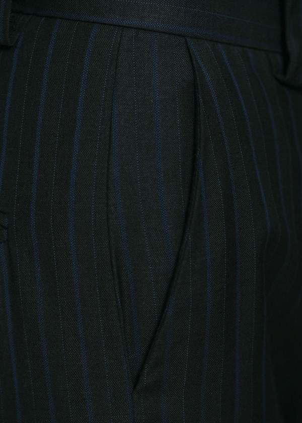 Geoffrey B. Small Navy Pinstripe Trousers - h.w. navy pinstripe