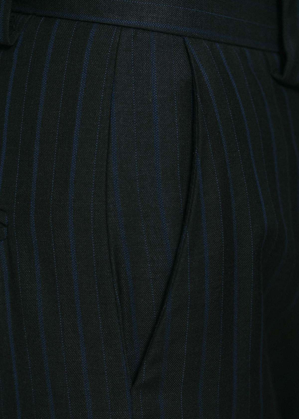 Geoffrey B. Small Navy Pinstripe Trousers - h.w. navy pinstripe - Image 3 of 3