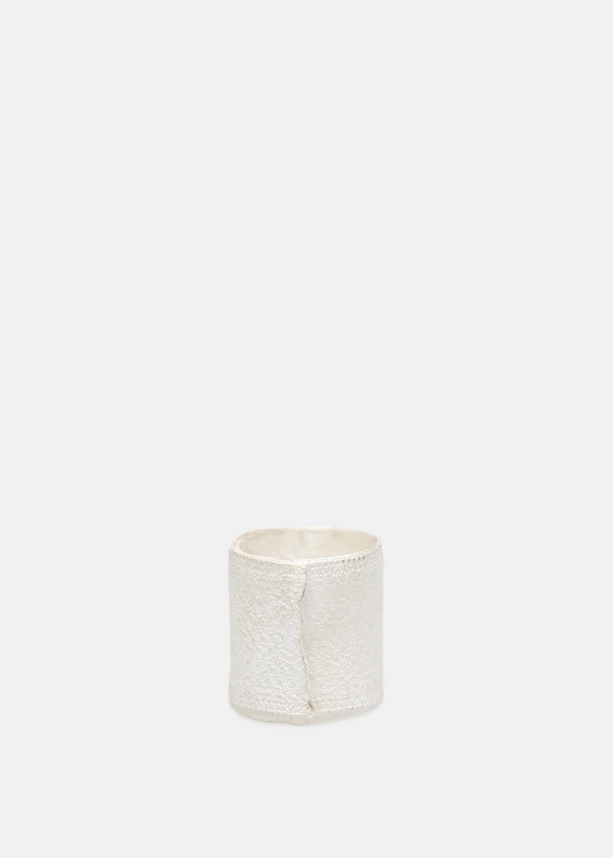 Detaj Wide Burned Wrapped Bandage Ring - white - Image 3 of 3