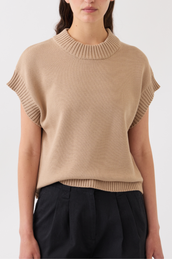 demylee Molly Cotton Top - Cashew