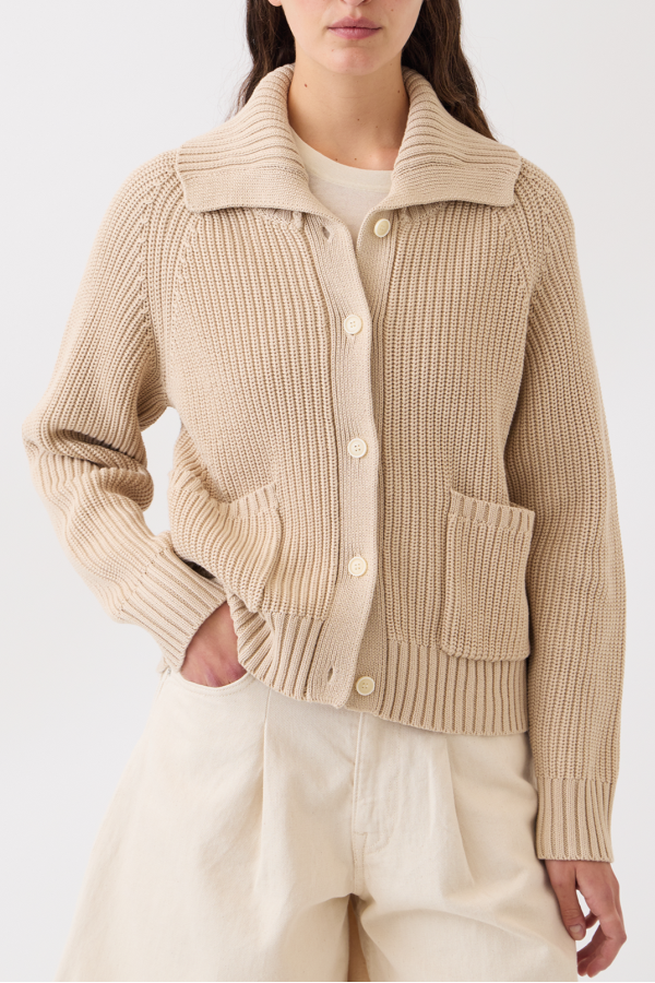 demylee Parker Cotton Sand Cardigan