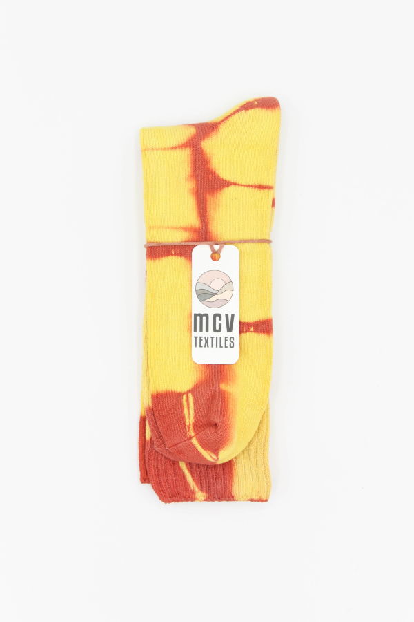 MCV Textiles Naturally Dyed Tie Dye Crew Socks