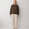 Wol Hide Rib Neck Pullover - Bark - Thumbnail 3