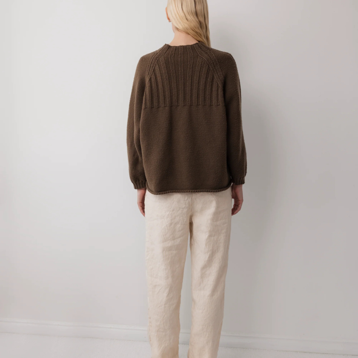 Wol Hide Rib Neck Pullover - Bark - Image 4 of 4