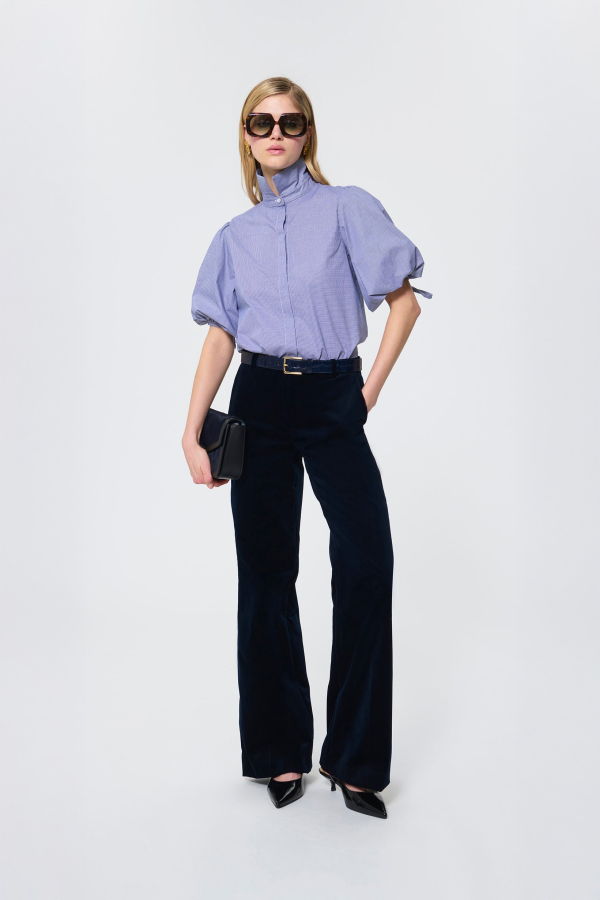 Tara Jarmon Pitt Velvet Pants - Midnight