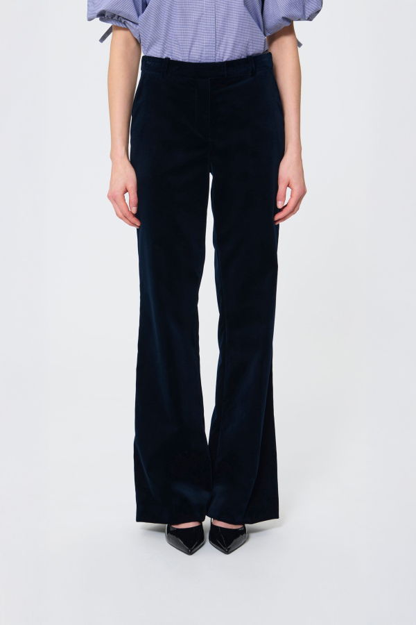 Tara Jarmon Pitt Velvet Pants - Midnight