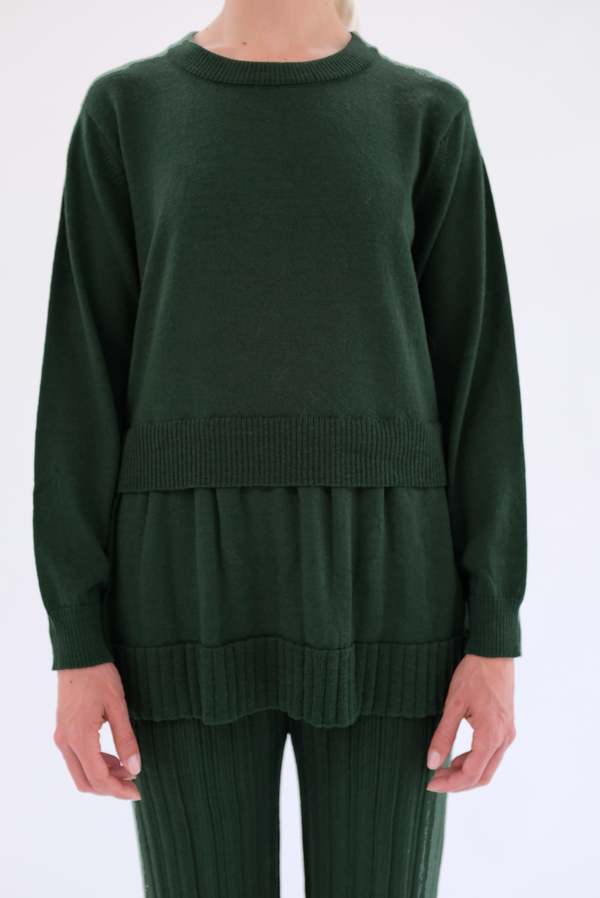 Beklina Merino Fattoria Pullover - Conifer