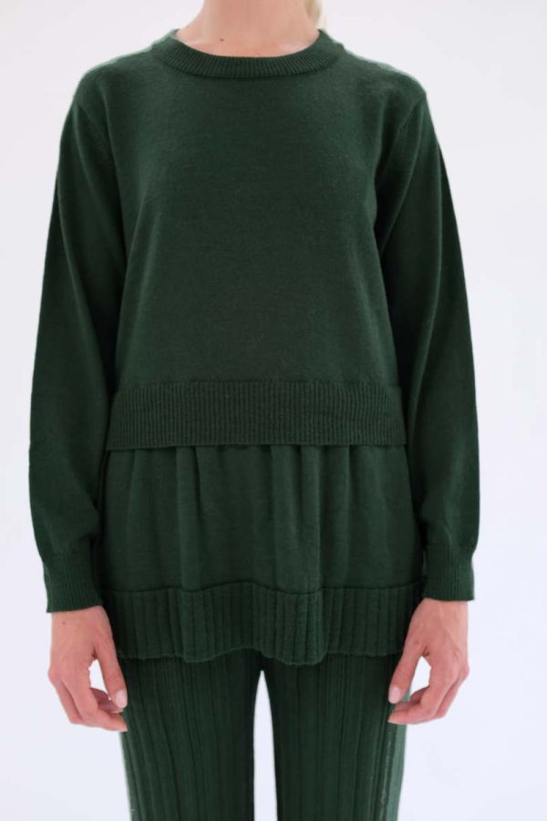 Beklina Merino Fattoria Pullover - Conifer