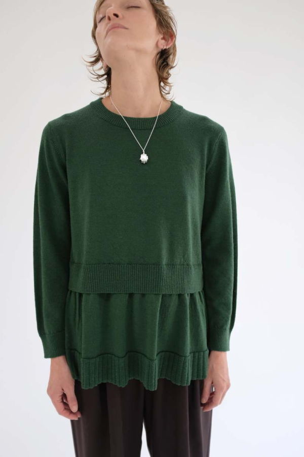 Beklina Merino Fattoria Pullover - Conifer