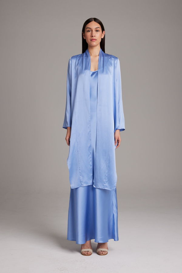 VOZ Featherlight Wrap Blouse - Periwinkle