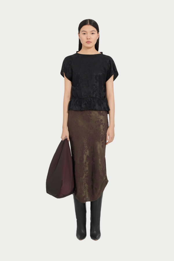 MM6 Maison Margiela Jacquard Short-Sleeved Top - Black