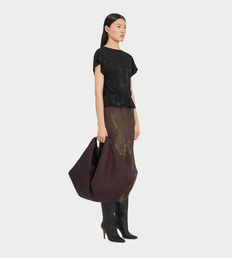 MM6 Maison Margiela Jacquard Short-Sleeved Top - Black