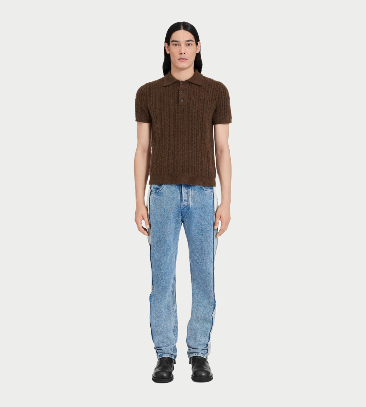 MM6 Maison Margiela Knit Polo Shirt - Image 2 of 5