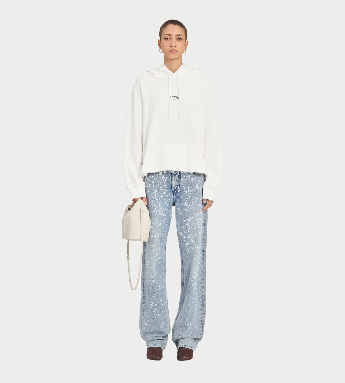 MM6 Maison Margiela Motif Unbrushed Hoodie - Image 2 of 5