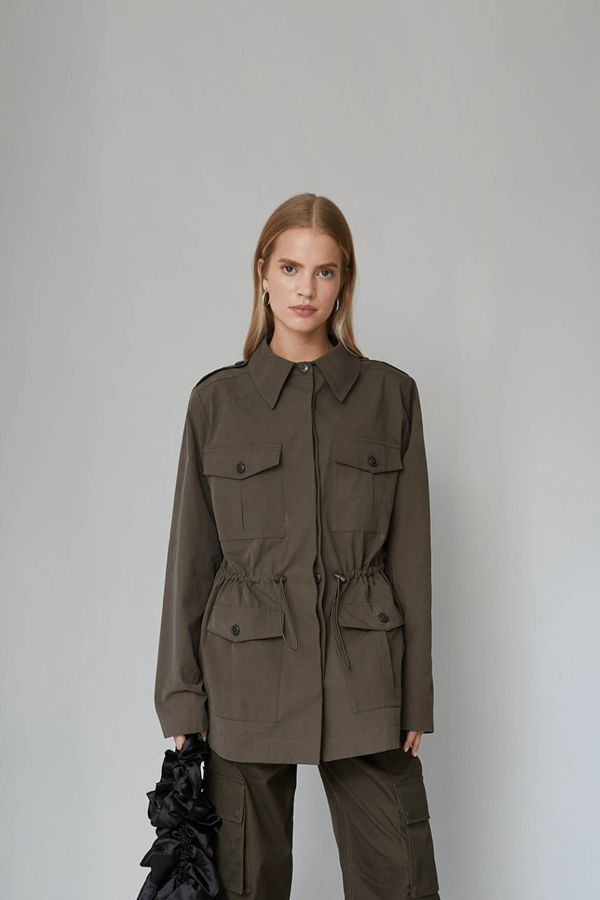 Opera Sport Maud Cargo Jacket - Brown