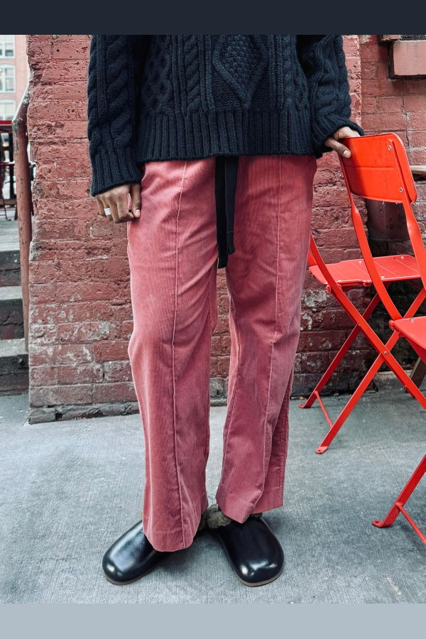 Yesaet Wube cord pant - Blush/Chocolate