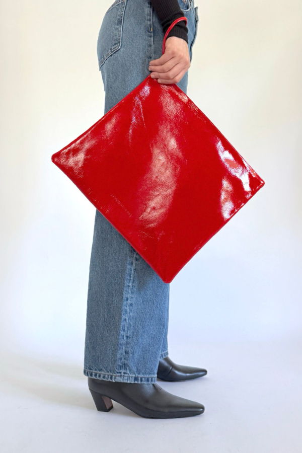 Modern Weaving Large Zip Clutch