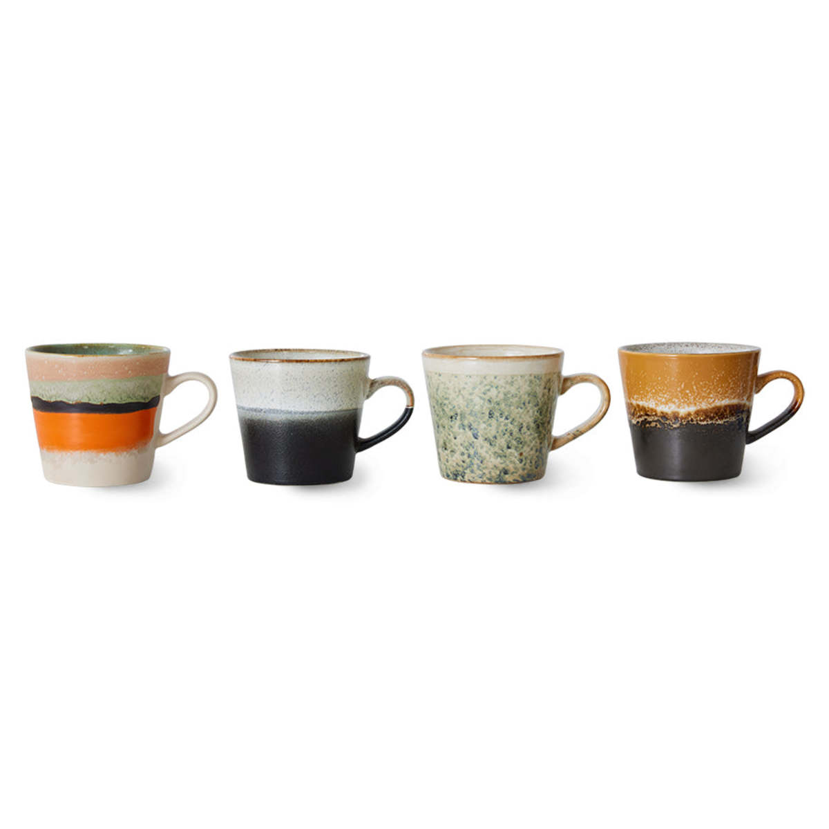 HKliving 70s Ceramics Cappuccino Mugs (Set of 4) - Image 2 of 3