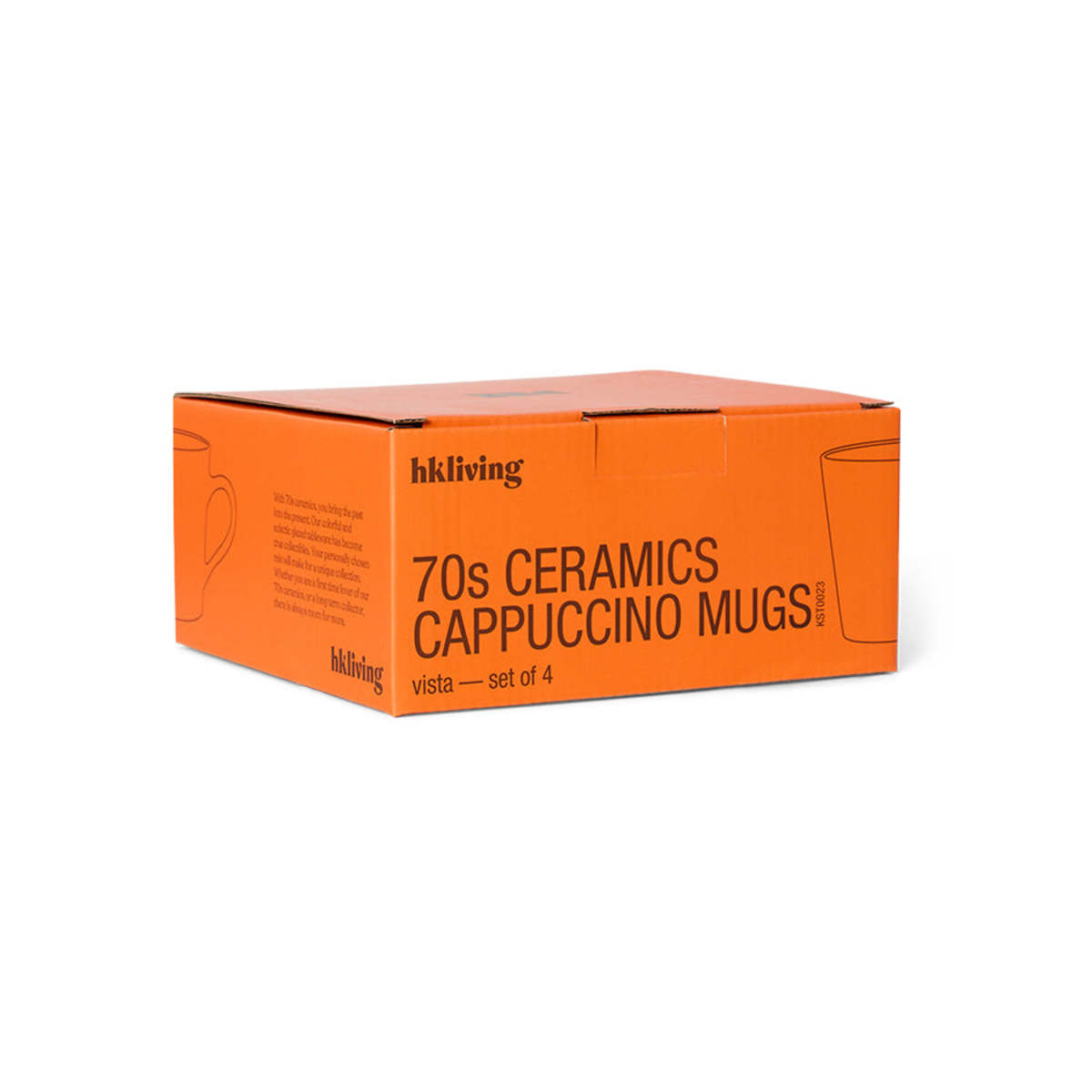 HKliving 70s Ceramics Cappuccino Mugs (Set of 4) - Image 3 of 3