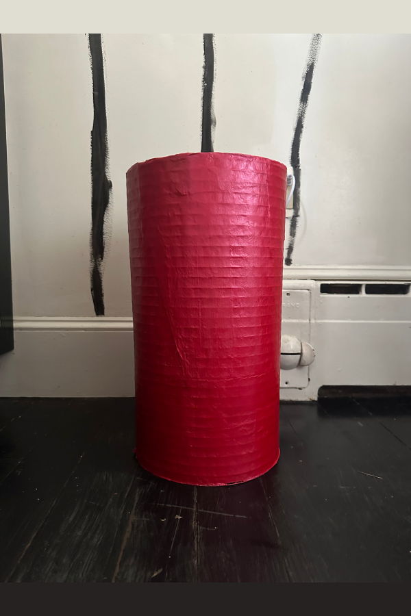 Audrey Louise Reynolds Small Mica Red Cylinder Aronomink Lamp