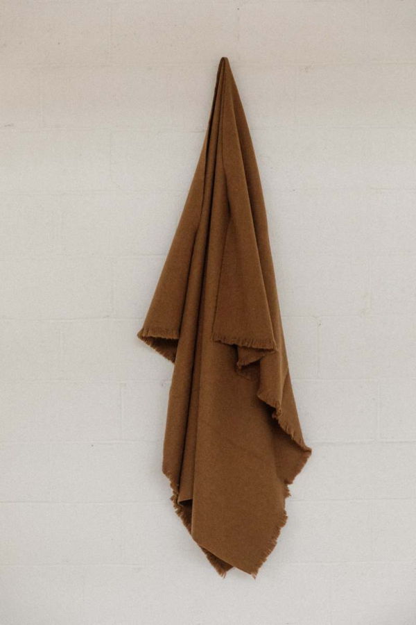 Bare Knitwear Pender Alpaca Throw Blanket - Clove