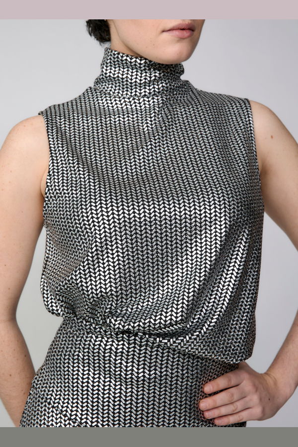 Meg Sleeveless Turtleneck Top