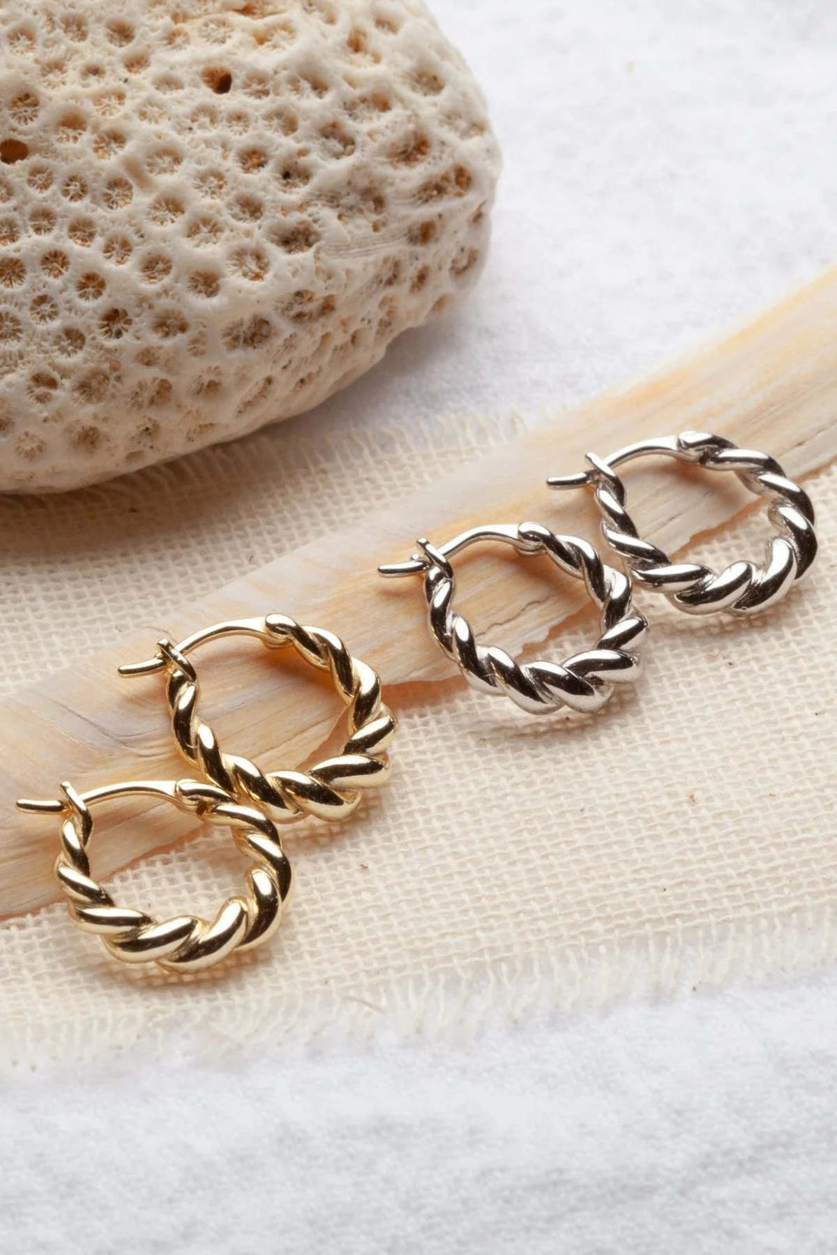 Lotus Jewelry Studio Ada Mini Hoop Earrings - Image 2 of 4