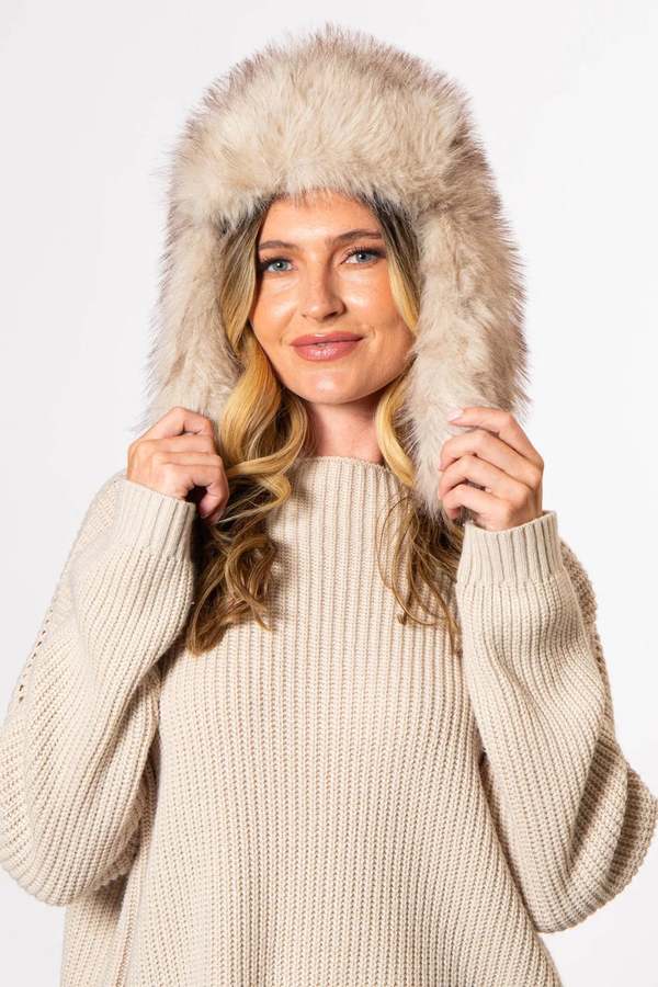 San Diego Hat Company Pazza Faux Fur Trapper Hat
