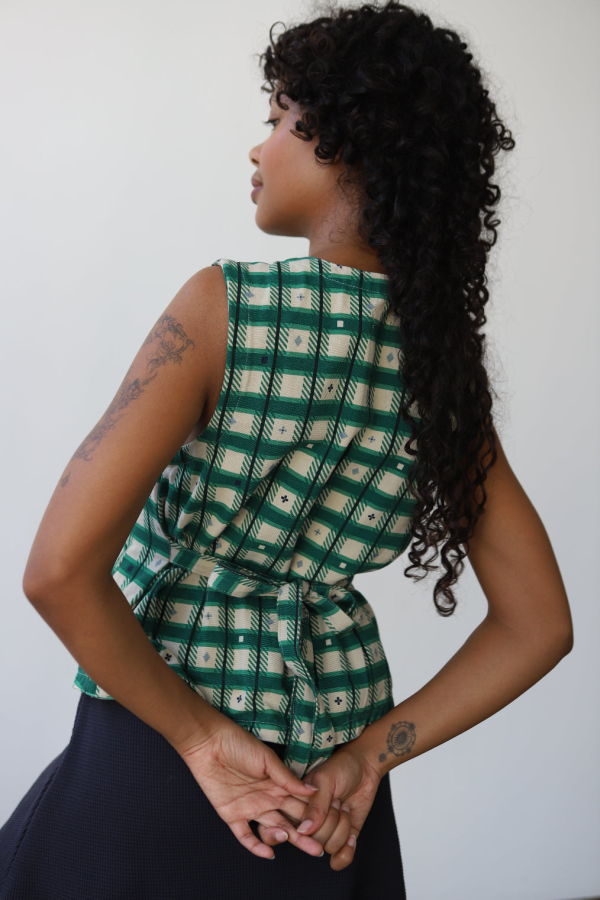 Noble Flared Vest - Plaid