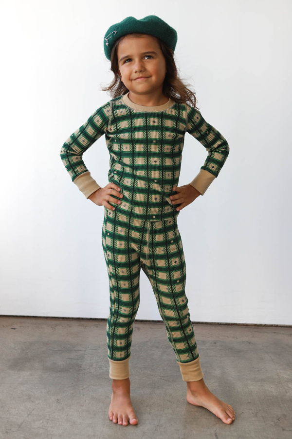 KIDS Noble Waffle 2-Piece Set - Plaid