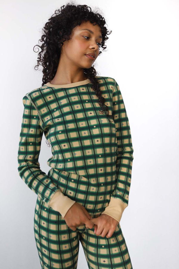 Noble Waffle Top - Plaid
