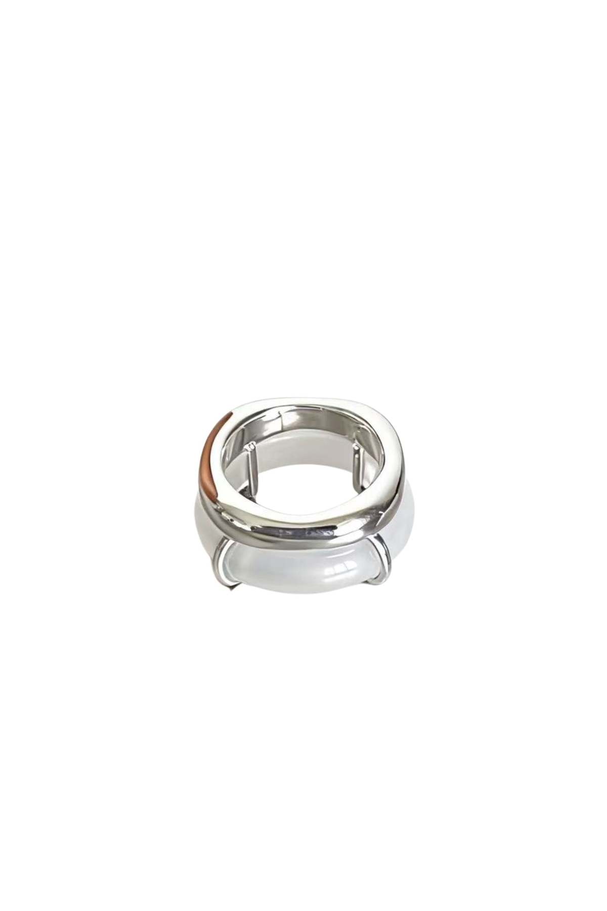 seree Cove White Jade Stone Sculpted Ring - Image 1 of 9