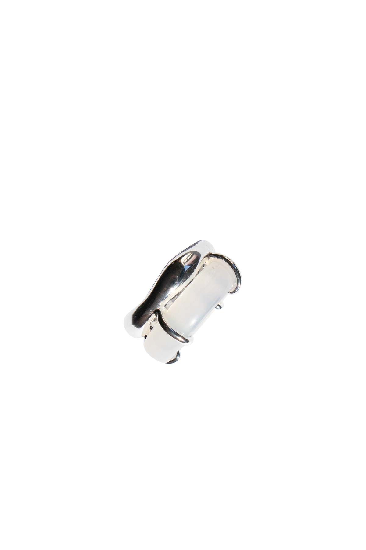 seree Cove White Jade Stone Sculpted Ring - Image 5 of 9