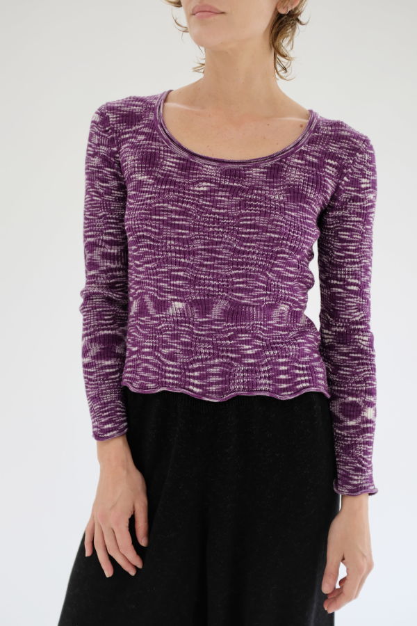 Beklina Merino Spazio Scoop Sweater - Plum