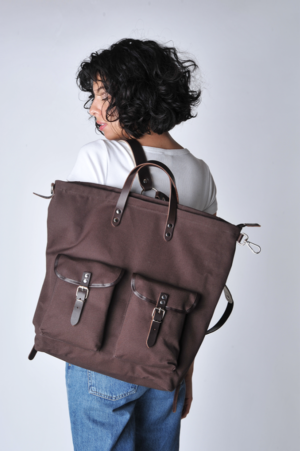 Zilla Canvas Rucksack - Brown