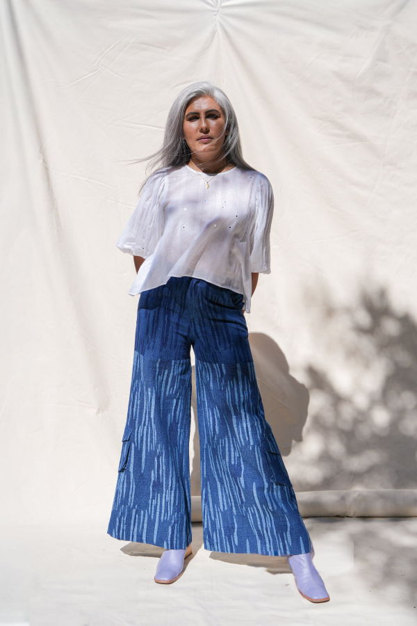 abacaxi Wide-Leg Pant - Colorblock Indigo