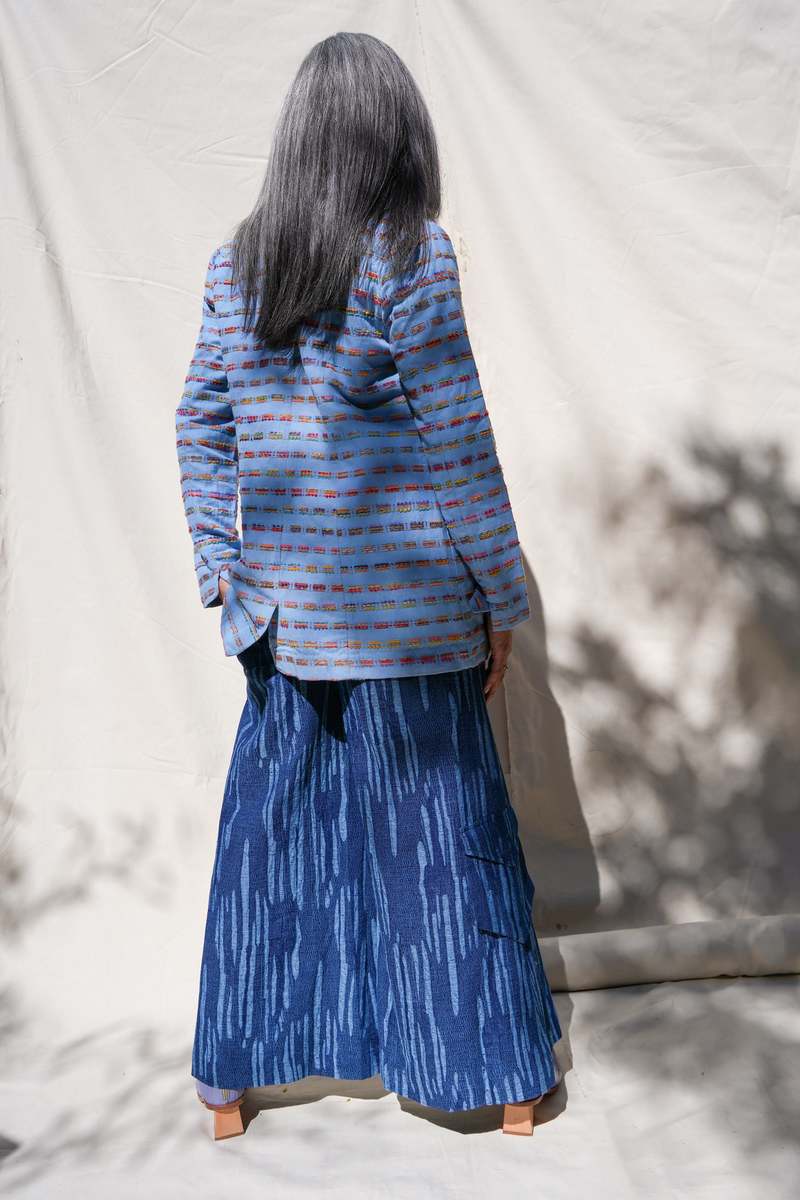 abacaxi Wide-Leg Pant - Colorblock Indigo